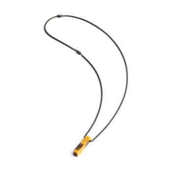 Halskette aus Edelstahl mit einem Tigerauge-Stein - Tantum Tiger